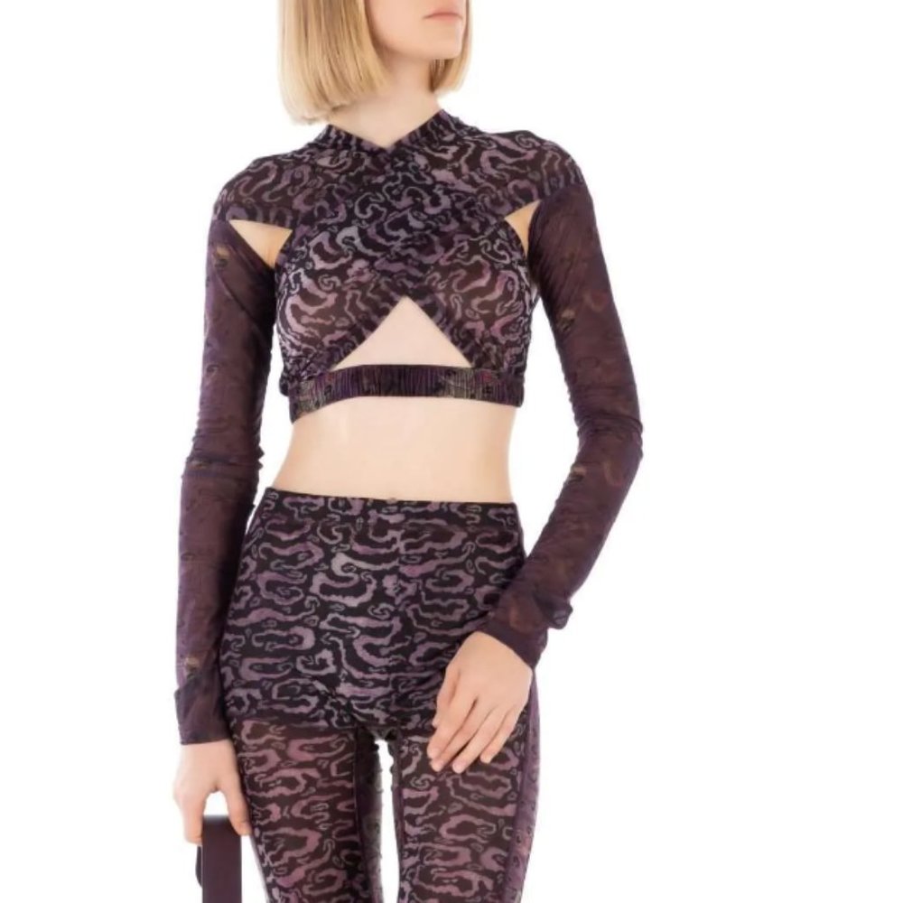 knwls Charlotte Knowles Sweed Mix Anti Cross Over Top